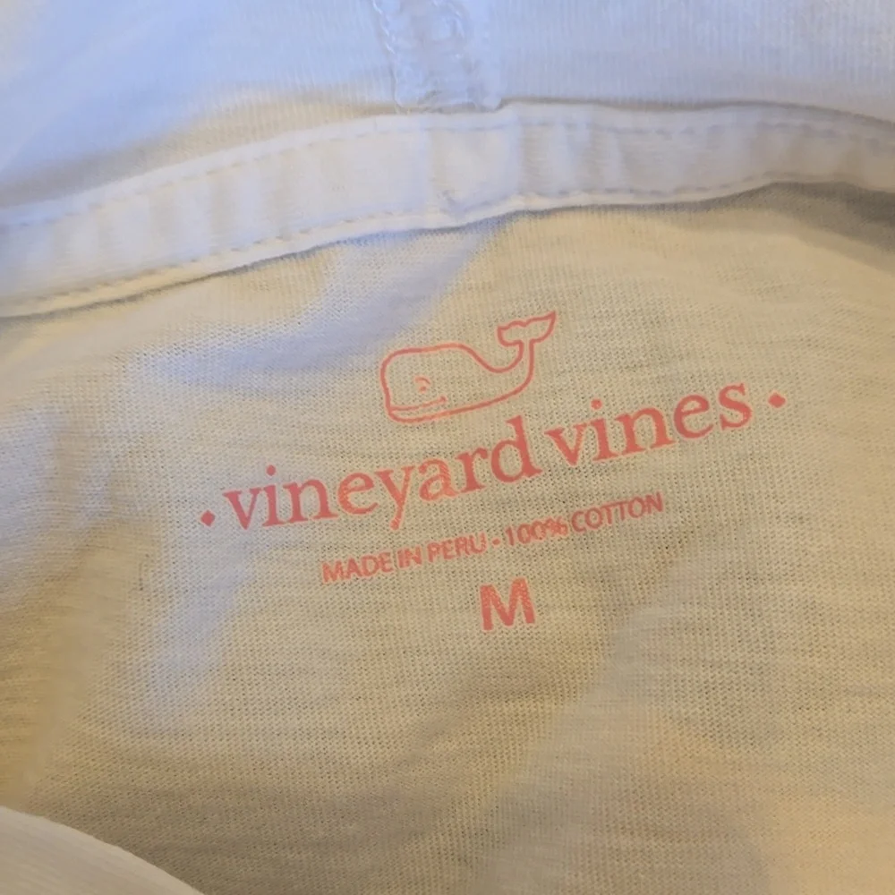 Vineyard Vines White Hooded Logo Pullover Long Sleeve Tee Shirt